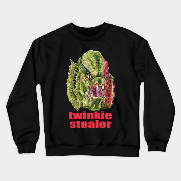 Twinkie Stealer Crewneck Sweatshirt by CroctopusArt